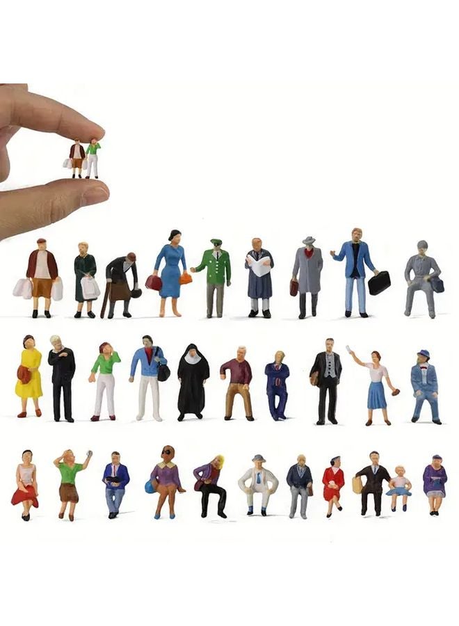 Generic Scale Figure Generic HO Scale Model Figures Set Standing and Sitting People for ...