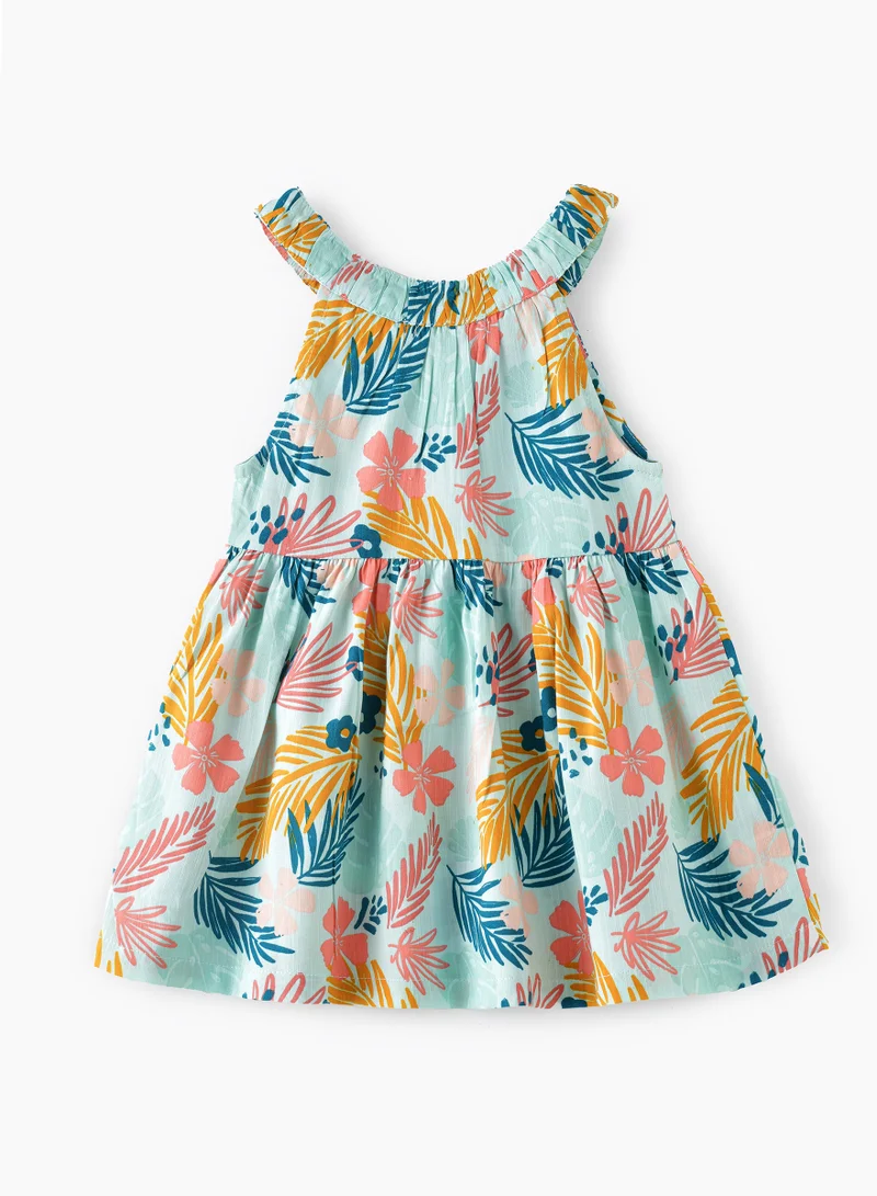 جيلين Sunny Sprout: Girls' Flowy Viscose Dress Breezy Comfort & Springtime Bloom