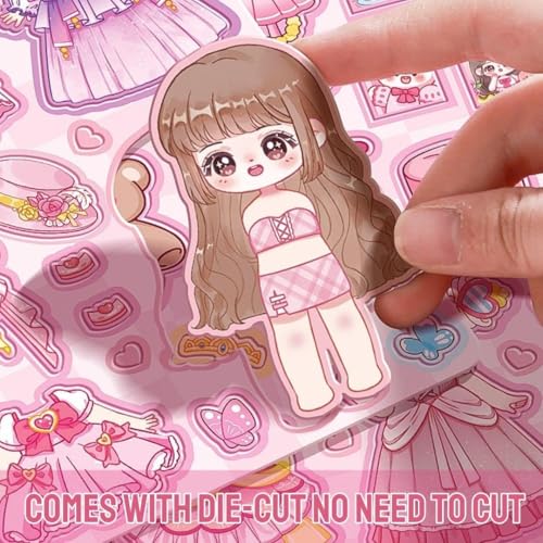FAMOUS QUALITY DIY Magnetic Dress-Up Princhess |Pretend Play Toys for Girls| Magnetic Dress-Up Doll Book Toy for Girls – Reusable Magnetic Sticker Play Set with Stand & Scenes, 3 Year and Up - Image 4