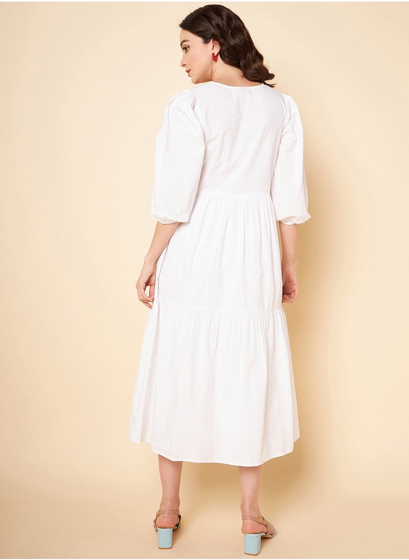 HIGH STAR - Women White Dress - Image 1
