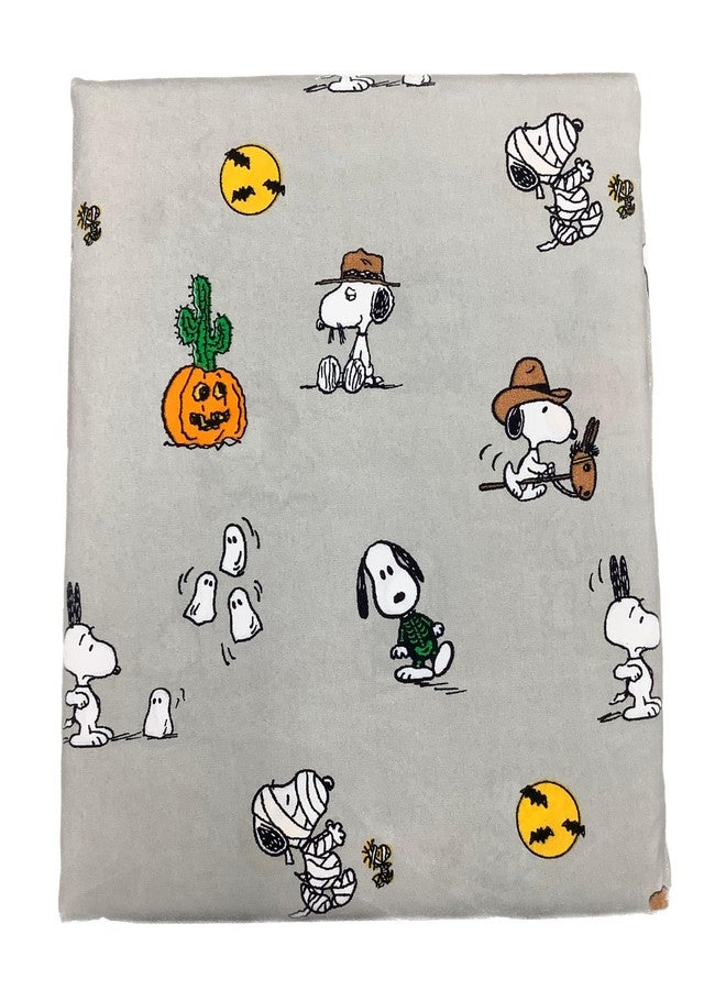 Berkshire Blanket & Home Co. Peanuts Halloween Fall Themed Sheet Sets (Gray - Halloween Costumes Zombie, Mummy & Cowboy, Full) - Image 3