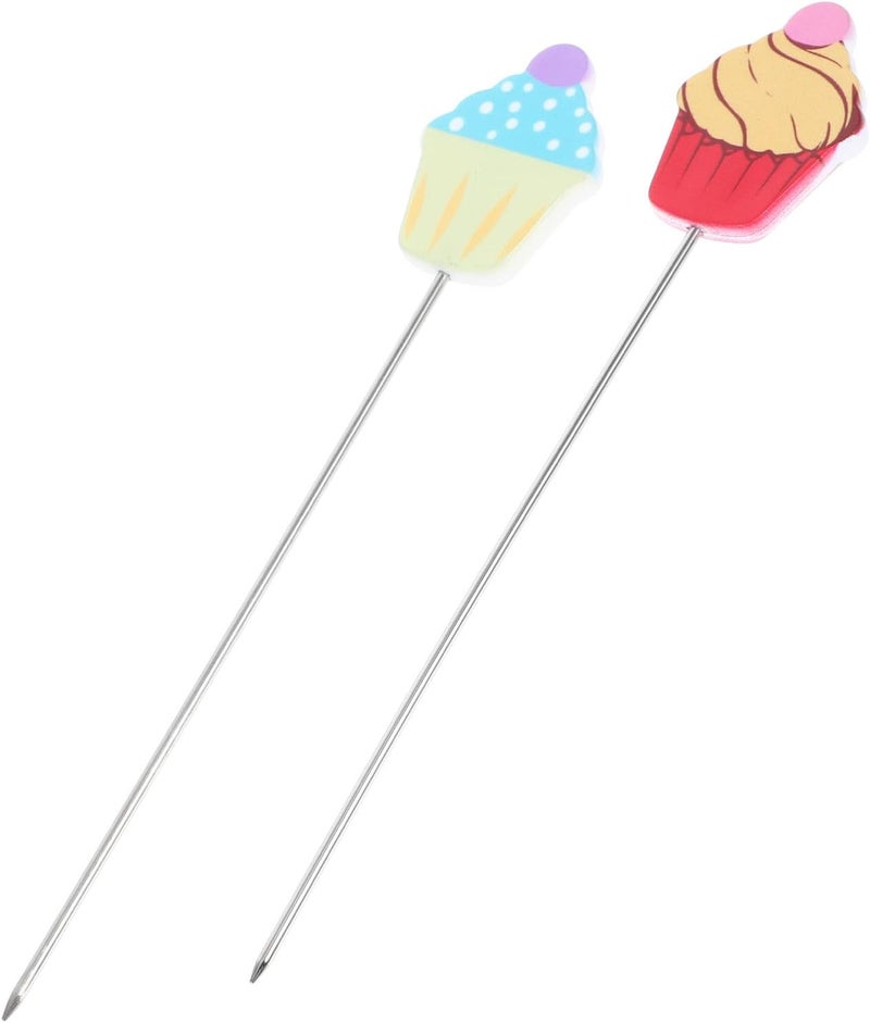 Stainless Steel Cake Tester Stick 2pcs Small Cake Testing Needle for Baking Doneness Dessert Probe Tool Kitchen Baking Accessory - Image 1