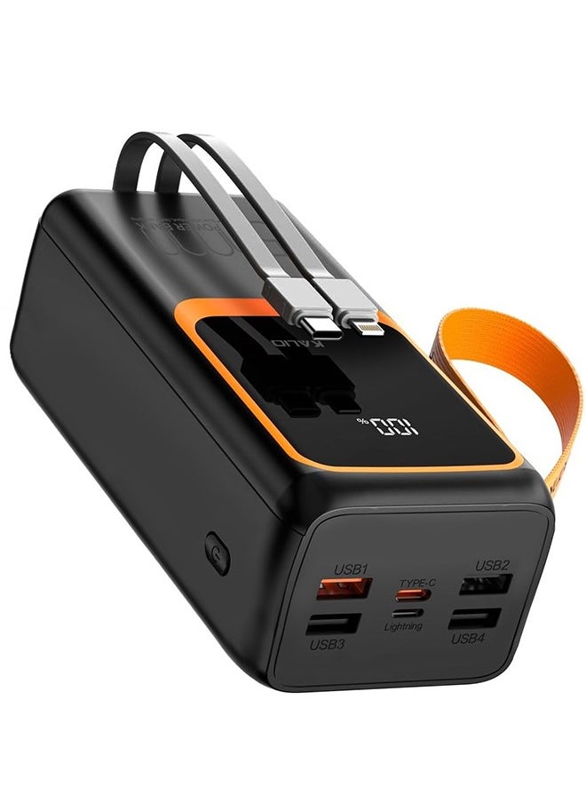 KALIO - PowerBank 50000mAh, 66W High-Speed Charging, Model K-A159 – Compact, Multi-Device Power Backup with USB-C, PD, and QC 3.0 / Black - Image 1