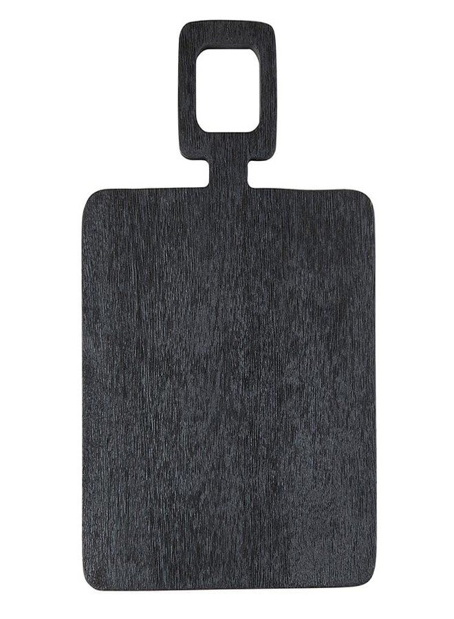 Santa Barbara Design Studio Cutting Boards and Serving Trays Square Handle Wood Charcuterie Board, Small, Black - Image 1