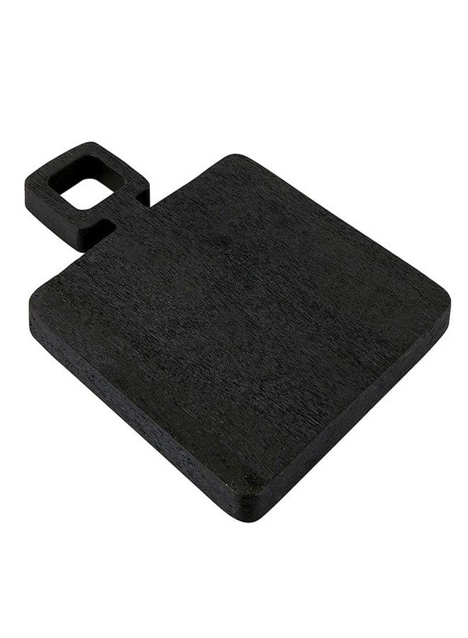 Santa Barbara Design Studio Cutting Boards and Serving Trays Square Handle Wood Charcuterie Board, Small, Black - Image 3