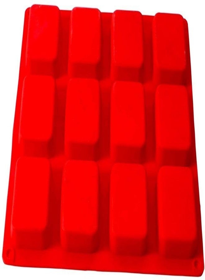 KITCHOOK Silicone Cupcake/Muffin Mould TP INCORP Silicone 12 Cavity Regtangle Shape Soap Mould/Mold 80-90g Pack of 1 (Pack of 1) AJ 031 - Image 2