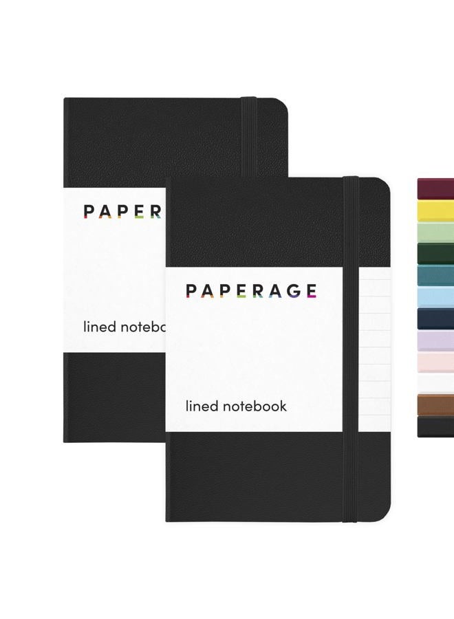 PAPERAGE Lined Pocket Journal Notebook, 1 Pack, (Sage Green), 160 Pages, Small, 3.6 inches x 5.6 inches - 100 GSM Thick Paper, Hardcover - Image 1