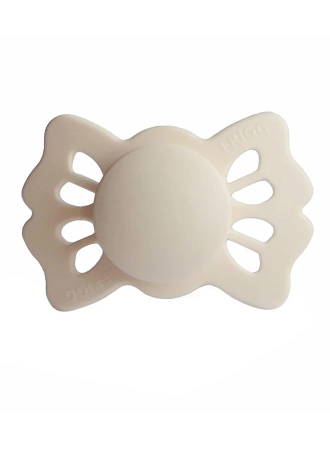 FRIGG Lucky Symmetrical Silicone Baby Pacifier 0-6M Cream Size 1