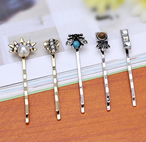 TEEMI 10 Pcs Vintage Alloy Mixed Hair Bobby Pins for girls Hair Clips Barrettes for women NO REPEAT RANDOM PACKING - Image 3