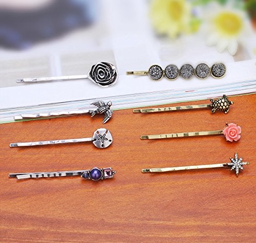 TEEMI 10 Pcs Vintage Alloy Mixed Hair Bobby Pins for girls Hair Clips Barrettes for women NO REPEAT RANDOM PACKING - Image 4