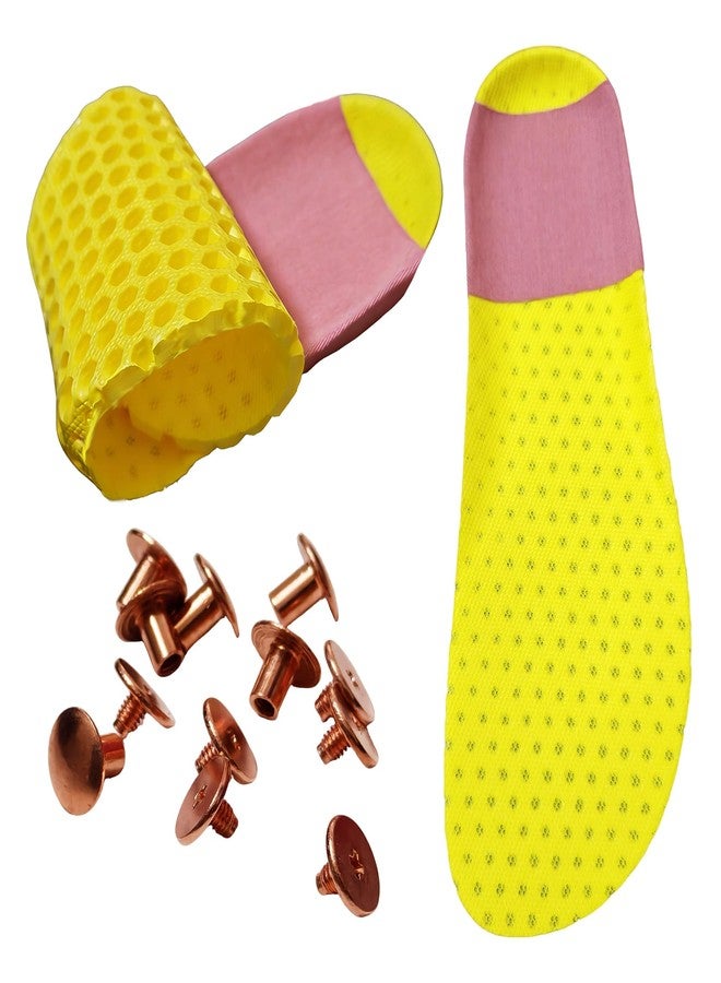 AddBili Grounding Insoles with Conductive Metallic Fabric - Compatible with Most Copper Nail Grounding Shoes, Includes 6 Sets of Pure Copper Screws for Rivet Replacement & Non-Conductive Shoe Upgrades-38-40 - Image 1