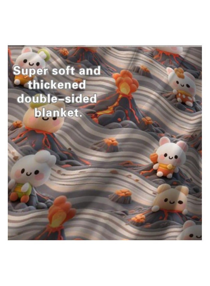 general Children's or student cartoon flannel thin blanket (warm and comfortable, suitable for sleep, games) 100cm*150cm - 830 - Image 5