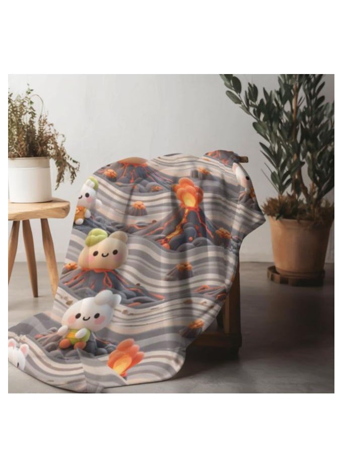 general Children's or student cartoon flannel thin blanket (warm and comfortable, suitable for sleep, games) 100cm*150cm - 830 - Image 4