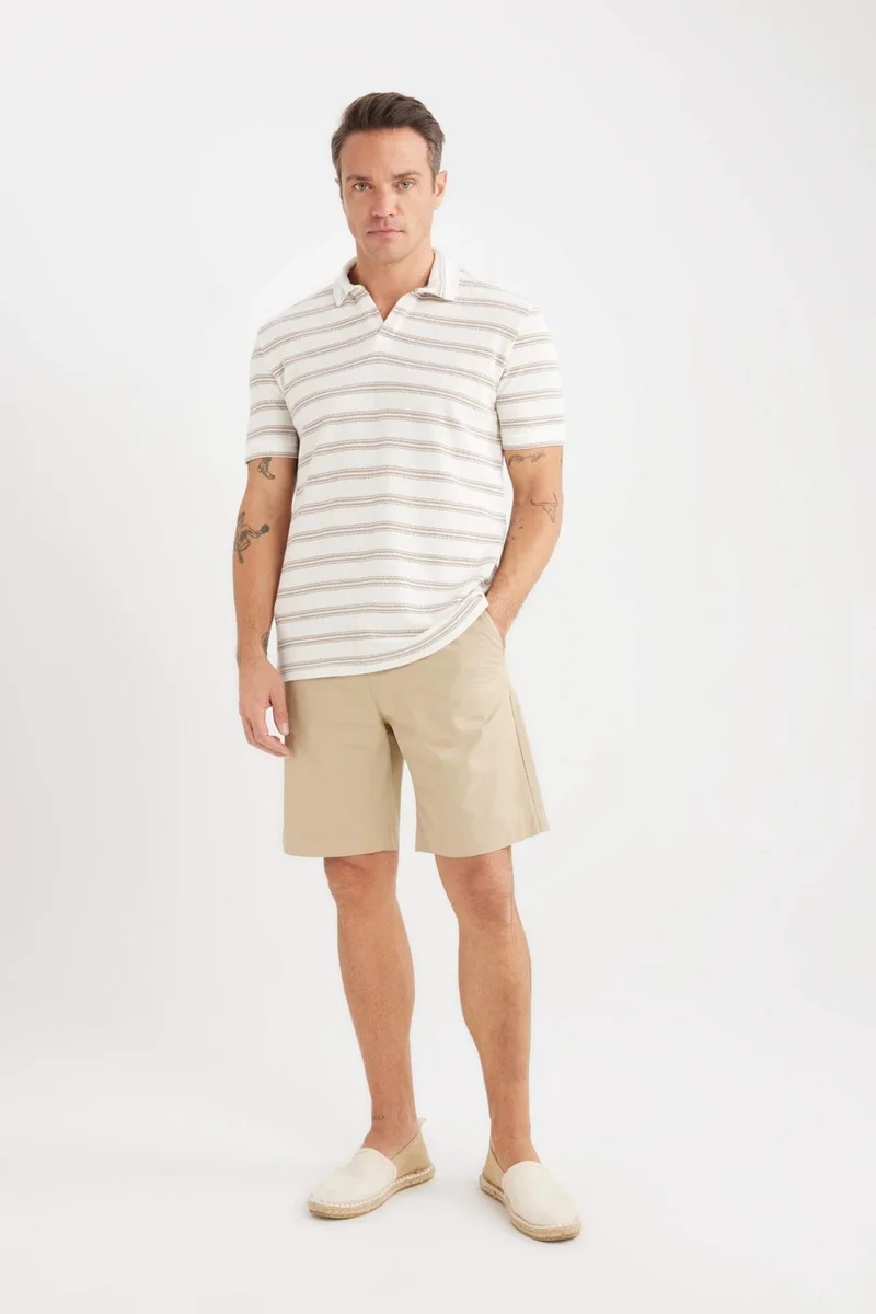 DeFacto Regular Fit Gabardine Bermuda