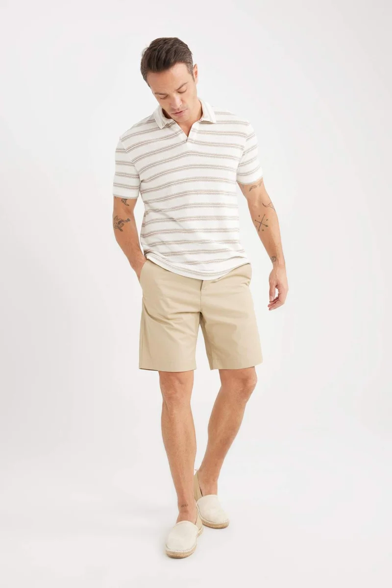 DeFacto Regular Fit Gabardine Bermuda