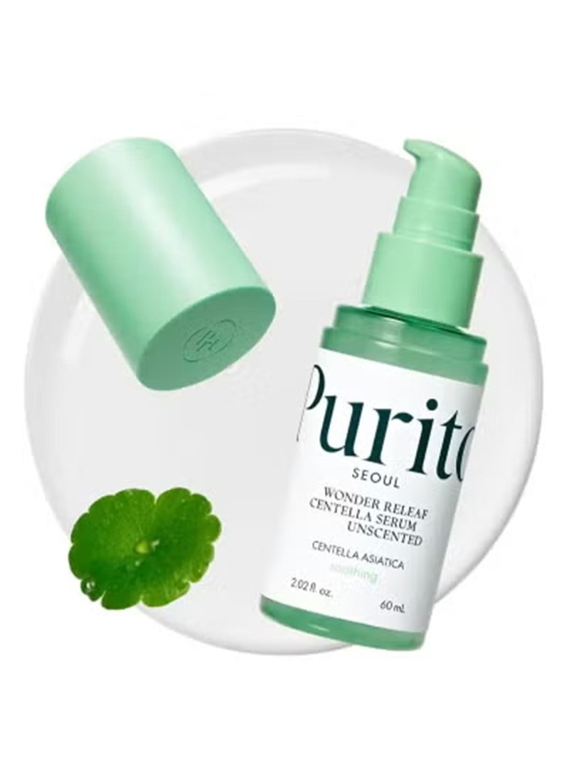 PURITO Centella Unscented Serum, Korean Centella, for All Skin Types, Ampoule, Soothing, Calming, Facial Serum for face, Vegan & Cruelty-Free, Korean Skin Care, 60ml 2fl.oz  - Image 1
