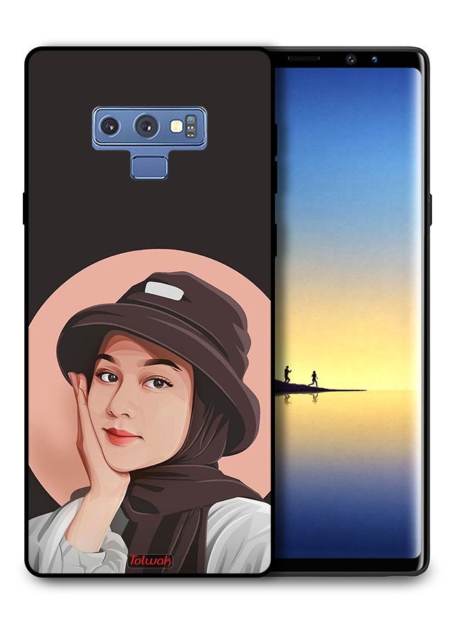 Tolwak Samsung Galaxy Note 9 Protective Case Cover Cute Hat Girl Paint Art  - Image 1