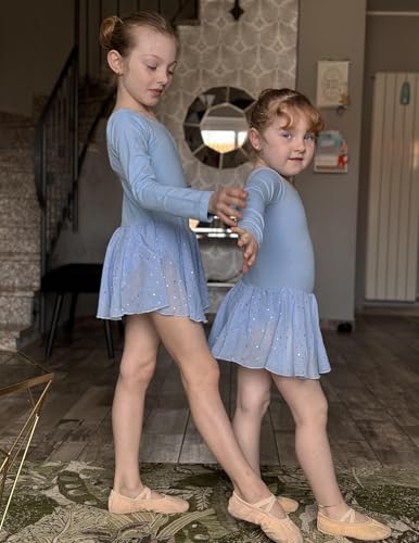 Arshiner Kids Girls Classic Long Sleeve Leotard Dance Ballet Dress - Image 4