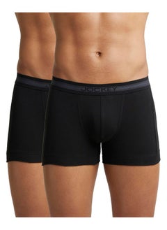 Jockey Men's Super Combed Cotton Rib Solid Trunk with Stay Fresh Properties (Pack of 2)_Style_1015_Black_L