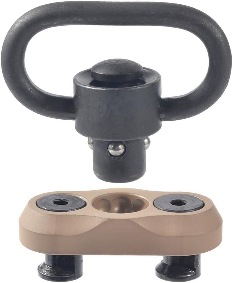 JIALITTE Store QD Swivel Mount 1.25 inch Push Button with Adaptor Base for Keymod Rail - Image 1