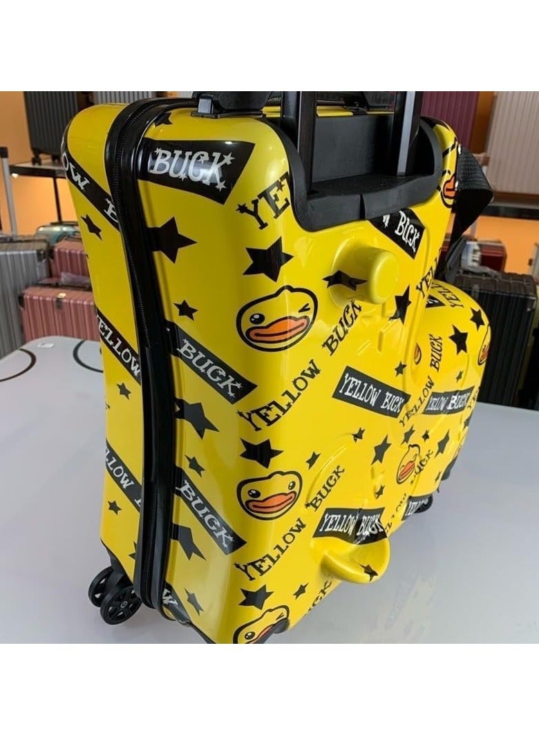 BLOOMING TIME Ride-On Kids Luggage Buffy Duck Yello - Image 3