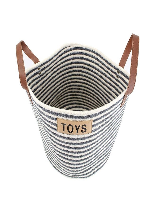 Midlee Cotton Rope Pet Toy Storage Basket - Image 2