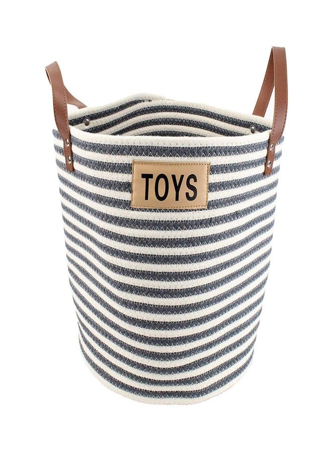 Midlee Cotton Rope Pet Toy Storage Basket - Image 1