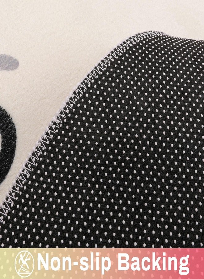 LIVEBOX Colorful Round Kids Rug for Nursery & Playroom - Washable ABC Rainbow Educational Rug (40", Multi Color) - Image 3