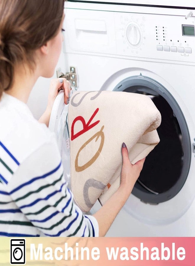 LIVEBOX Colorful Round Kids Rug for Nursery & Playroom - Washable ABC Rainbow Educational Rug (40", Multi Color) - Image 2