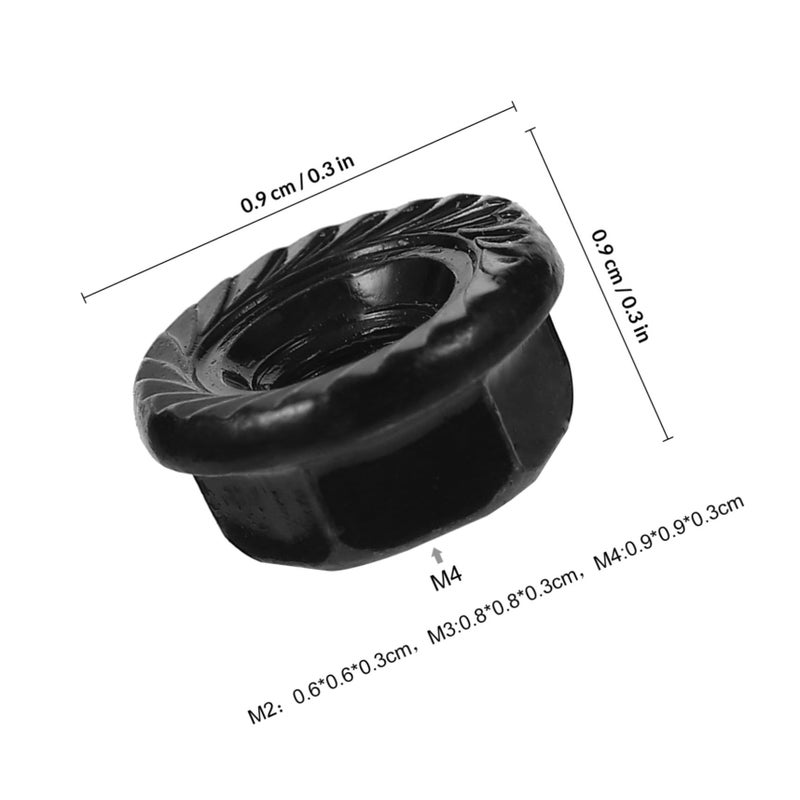 30 Black Zinc Coated Anti-Skid Carbon Steel Nuts M4 To M20 Hexagonal Industrial - Image 3