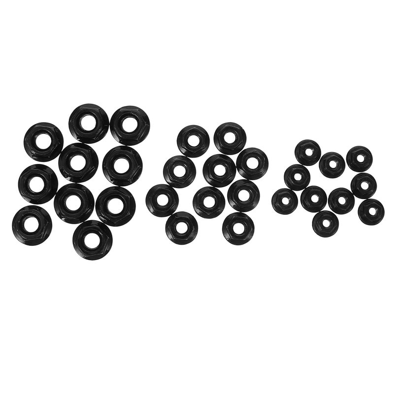 30 Black Zinc Coated Anti-Skid Carbon Steel Nuts M4 To M20 Hexagonal Industrial - Image 2
