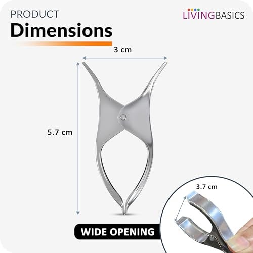 LivingBasics Heavy Duty Rust Free Cloth Peg/Clothes Clip/Cloth Drying Pins/Pegs for Hanger/Rods/Ropes/Drying Clothes (24 SS Clip with Box) - Image 2