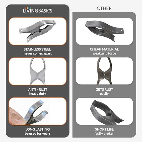 LivingBasics Heavy Duty Rust Free Cloth Peg/Clothes Clip/Cloth Drying Pins/Pegs for Hanger/Rods/Ropes/Drying Clothes (24 SS Clip with Box) - Image 5