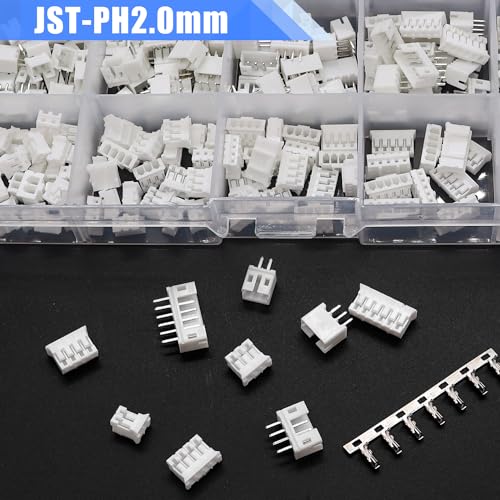 Taiss 580PCS JST PH Connector kit 2.0mm 2/3/4/5/6Pin Housing,Female and Male Adapter Cable Connector Plug,PH2.0mm Female Pin Connectors,JST Connector F-066-580PCS - Image 5