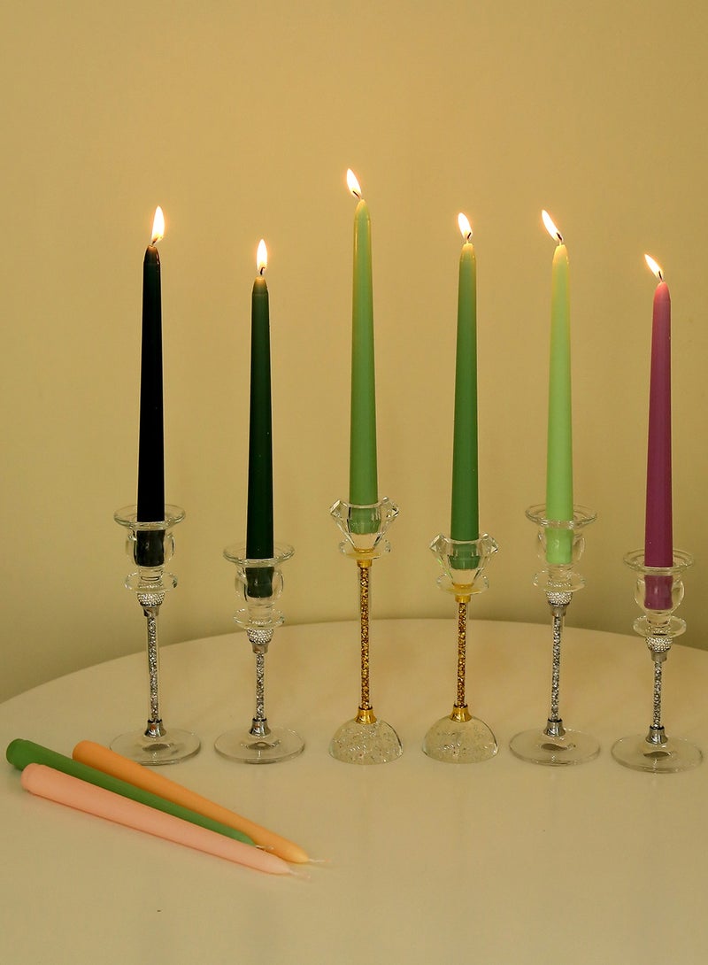 10-Inch /25cm White Fruity Scented Taper Candles, Multiple colors available, Set of 4 - Gift Box Set for Wedding & Party Atmosphere, Table Decor, Light Fragrance - Image 5