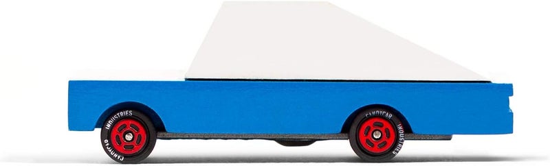 CANDYCAR Candylab Toys Wooden Blue Racer Car - Kids Mini Toy Car Made of Solid Beech Wood - Image 1