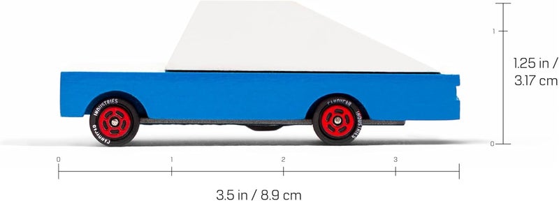 CANDYCAR Candylab Toys Wooden Blue Racer Car - Kids Mini Toy Car Made of Solid Beech Wood - Image 2