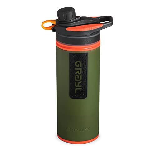 GRAYL GeoPress 24 oz Water Purifier Bottle - Filter for Hiking, Camping, Survival, Travel (Oasis Green) - Image 1