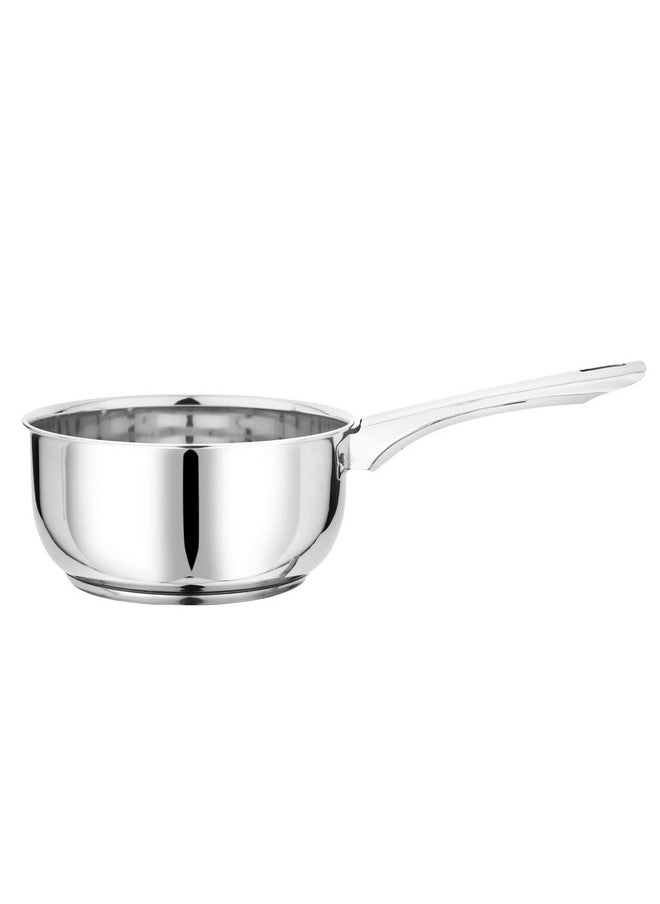 Pristine Pristine Try Ply Induction Base Stainless Steel Sauce Pan With Knob Glass Lid | Induction And Gas Stove Compatible (1.7L, Silver), 1800 ML  - Image 4