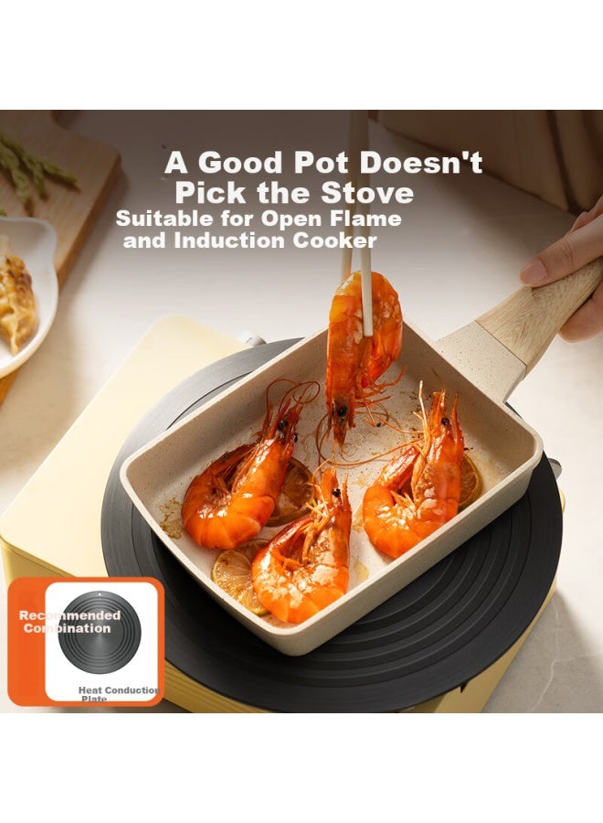Supor Non-Stick Tamagoyaki Style Breakfast Pan Square Maifan Stone Color Frying Egg Pan Nj08La2 - Image 4