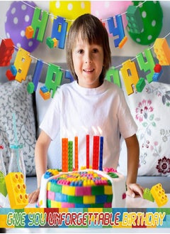 32 Pieces Building Blocks Birthday Supplies Building Block Candles Decorations Block Party Centerpiece Banner Party Supplies Happy Birthday Banner Brick Themed Party Favors - pzsku/Z1506A6EFBBE0DD867DC2Z/45/_/1686915529/faa6dd8b-51e4-4c85-b6dc-b29e99f6e27f