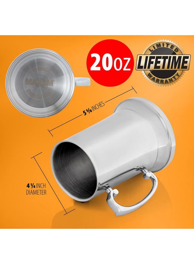 Maxam KTBMUG Stainless Steel Beer Mug, 20 oz, NA - Image 2