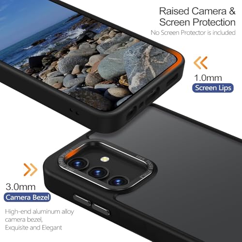 DIZORO Polycarbonate Matte Case for Samsung S24 5G Translucent Frosted Hard Back Phone Case Anti-Fingerprint Anti-Slip Shockproof Protective Case Cover for Samsung S24 5G Black - Image 5