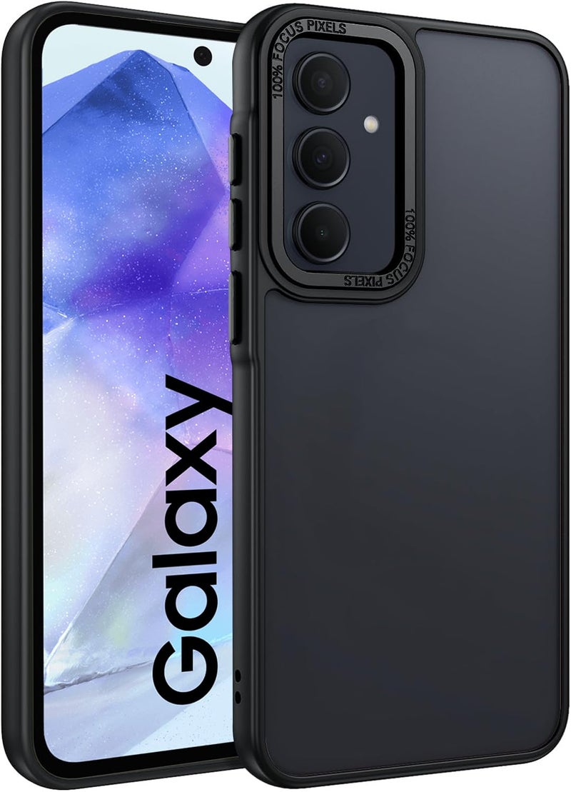 DIZORO Polycarbonate Matte Case for Samsung S24 5G Translucent Frosted Hard Back Phone Case Anti-Fingerprint Anti-Slip Shockproof Protective Case Cover for Samsung S24 5G Black - Image 1