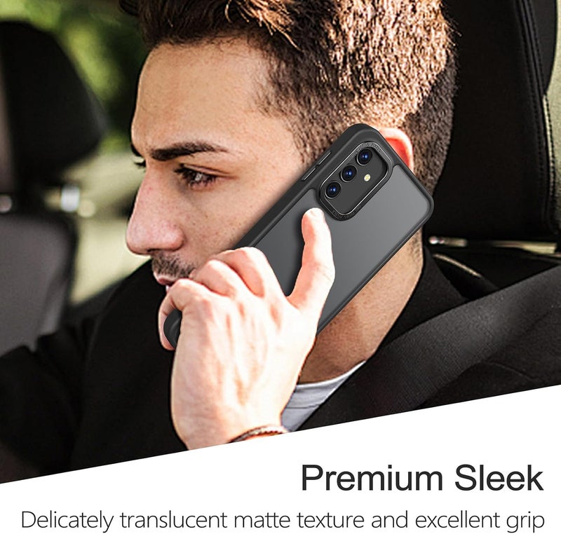 DIZORO Polycarbonate Matte Case for Samsung S24 5G Translucent Frosted Hard Back Phone Case Anti-Fingerprint Anti-Slip Shockproof Protective Case Cover for Samsung S24 5G Black - Image 4