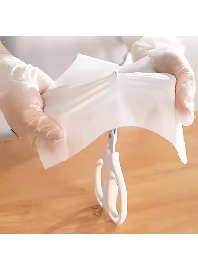 Transparent Detachable Portable Gloves Medium Size 100 Pack - Image 3