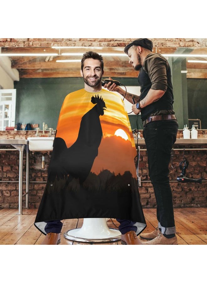 visesunny - Visesunny Barber Cape - Polyester Hair Cutting Salon Apron, Anti-Static, Water-Resistant Shaving Cloth, Beard Shaving Bib - Image 1