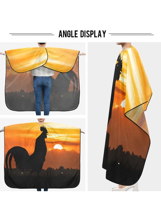 visesunny - Visesunny Barber Cape - Polyester Hair Cutting Salon Apron, Anti-Static, Water-Resistant Shaving Cloth, Beard Shaving Bib - Image 1