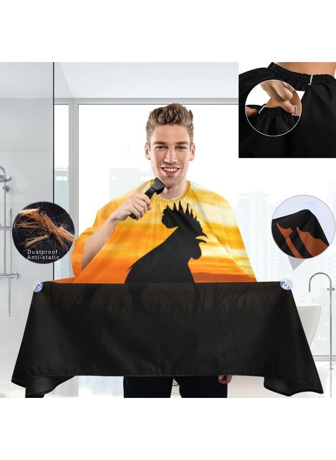 visesunny - Visesunny Barber Cape - Polyester Hair Cutting Salon Apron, Anti-Static, Water-Resistant Shaving Cloth, Beard Shaving Bib - Image 1