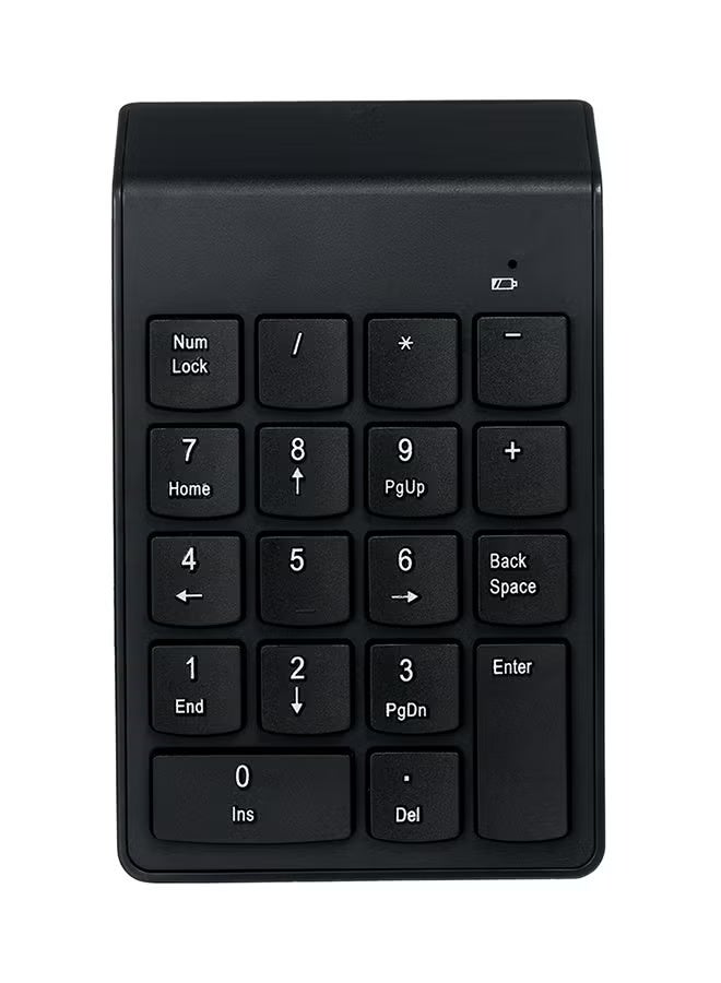 18 Keys Low Noise Mini Numeric 2.4G Wireless Waterproof Keypad Black  - Image 1